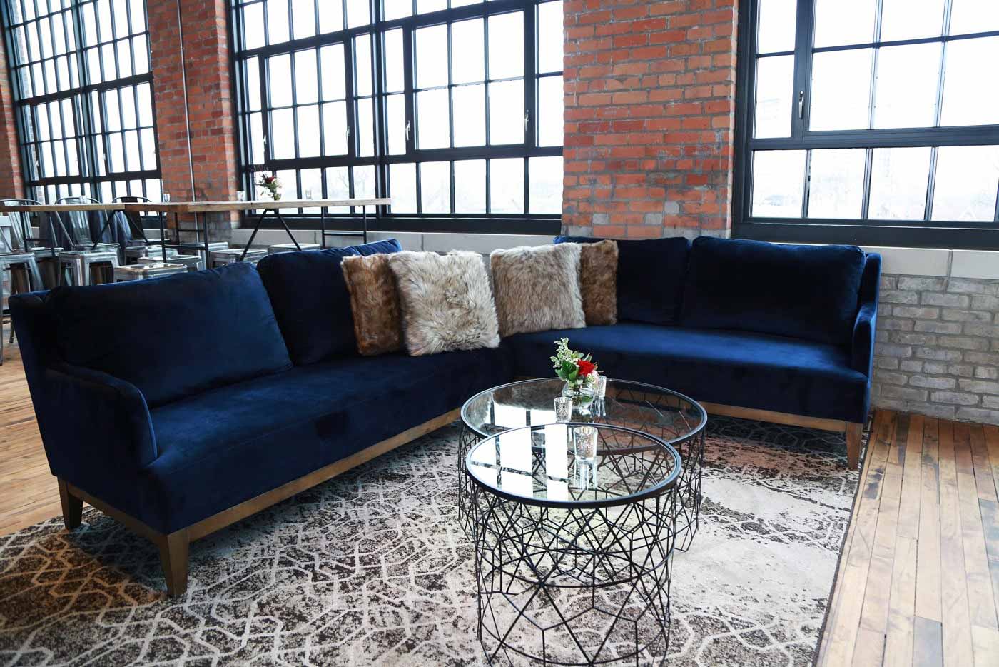 Blue-Seating-With-Coffee-Table-at-Event