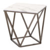 Polly Marble & Bronze End Table - Image 2