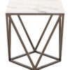 Polly Marble & Bronze End Table - Image 3