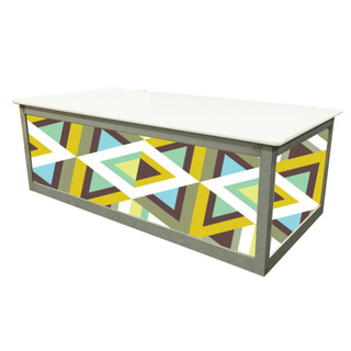 Custom Corrugated Aluminum Frame Coffee Table