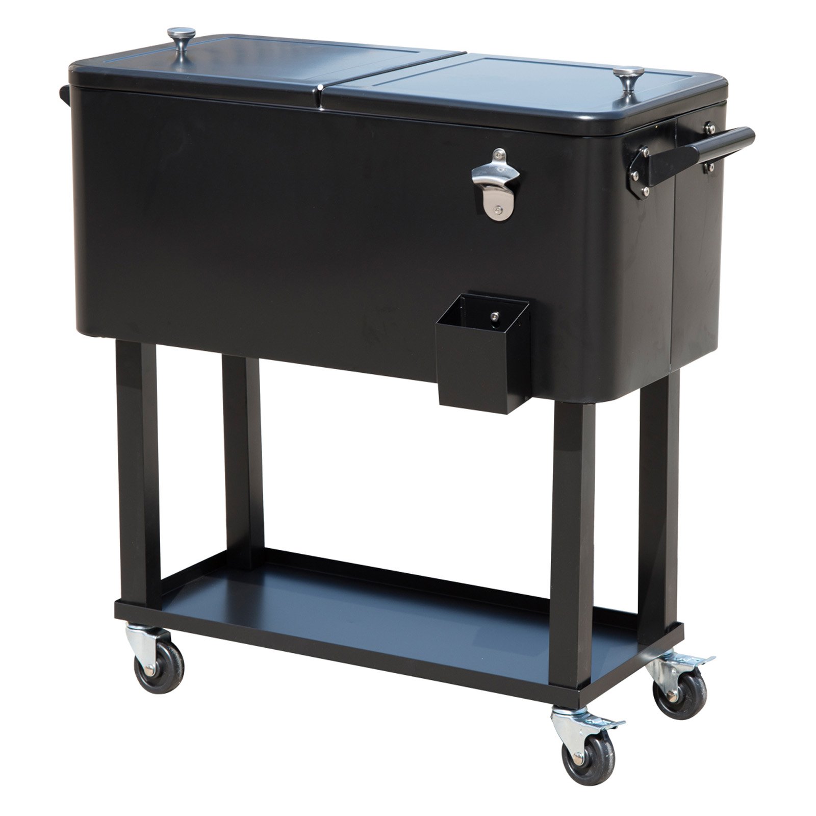 Black Rolling Ice Chest