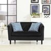 Morrison Tufted Loveseat Black - Image 4