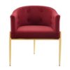 Carter Red & Gold Lounge Chair - Image 2