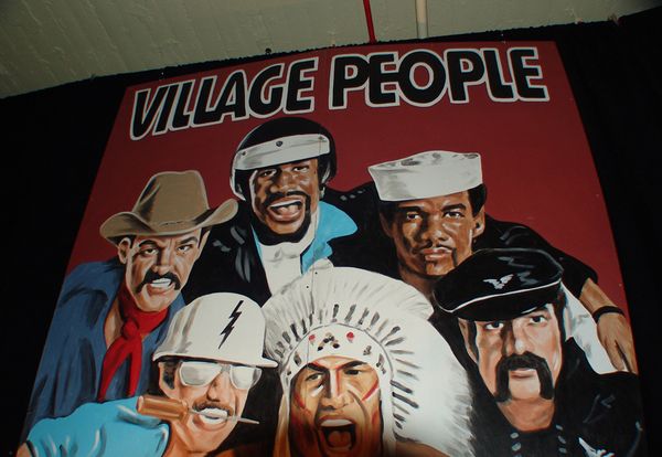 The Village People Painted Backdrop