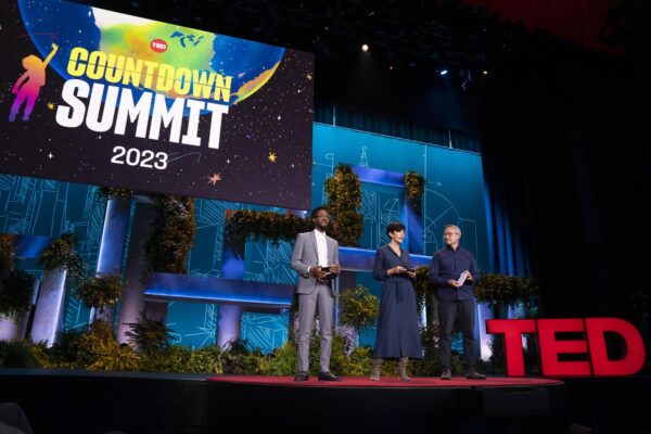 Hosts Orlando P. Bailey, Lindsay Levin, and David Biello speak at SESSION 1