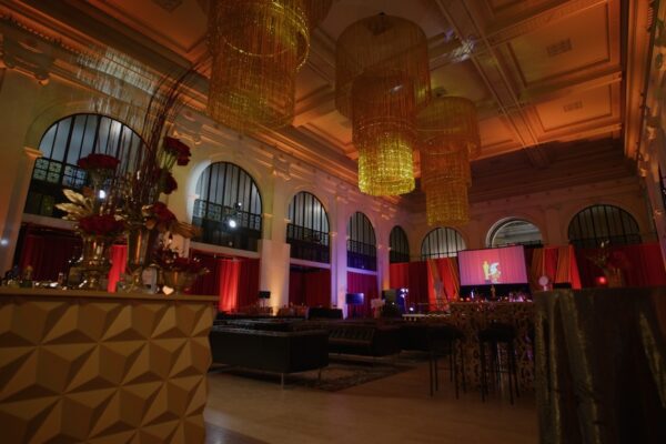 Event planning, custom decor, and AV services for LCE’s annual corporate meeting wrap-up party.