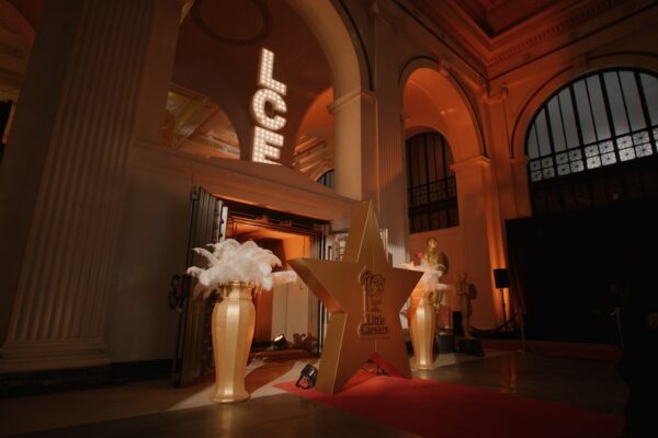Event planning, custom decor, and AV services for LCE’s annual corporate meeting wrap-up party.